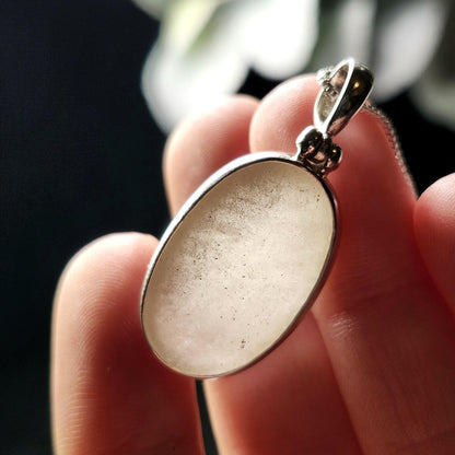 Libyan Desert Glass Pendant, Sterling Silver