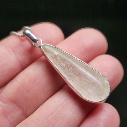 Libyan Desert Glass Pendant, Sterling Silver
