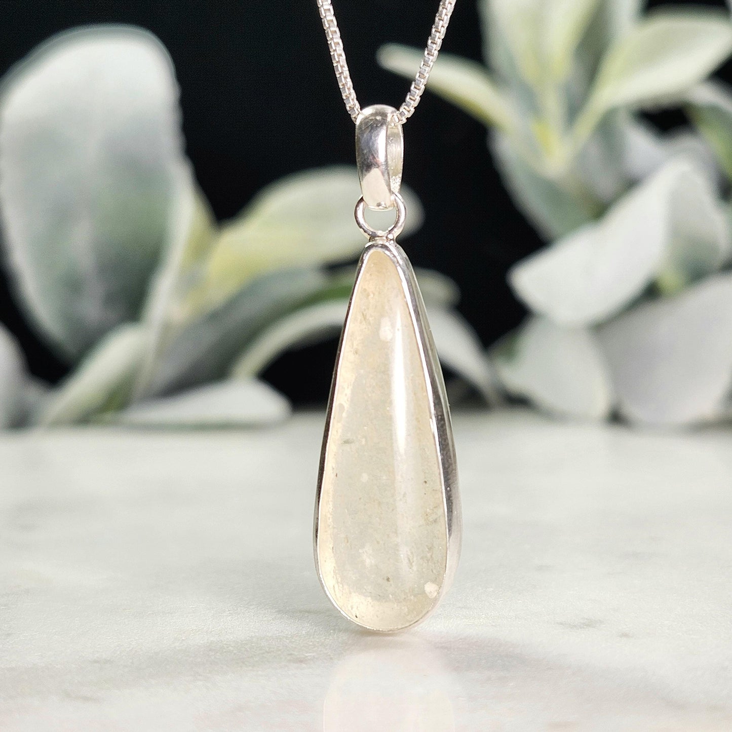 Libyan Desert Glass Pendant, Sterling Silver