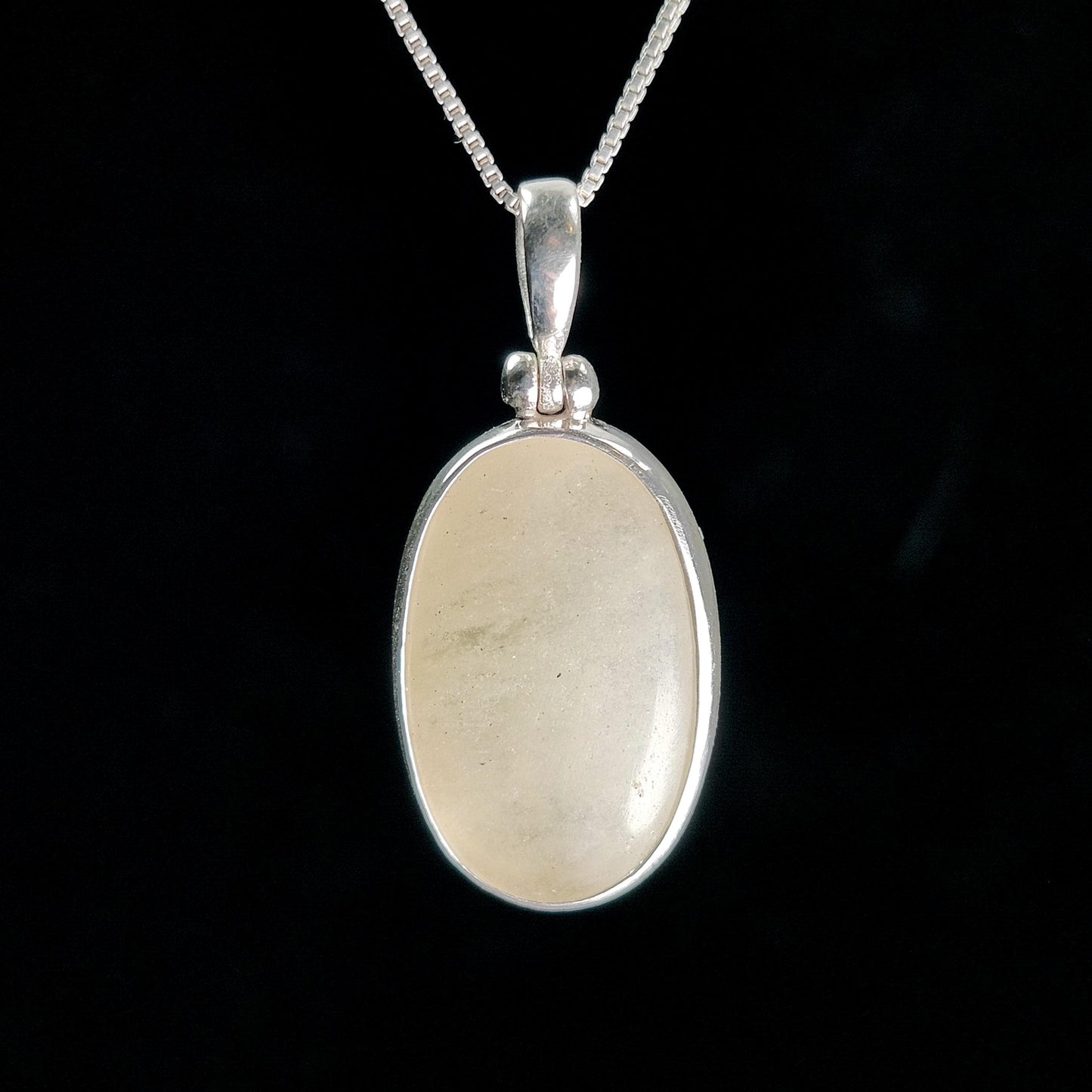 Libyan Desert Glass Pendant, Sterling Silver