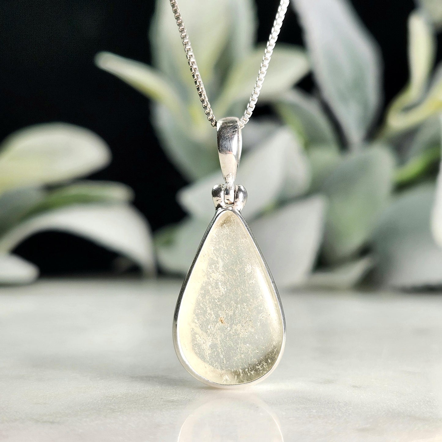 Libyan Desert Glass Pendant, Sterling Silver