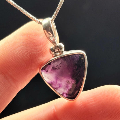 Gel Sugilite Pendant, Sterling Silver