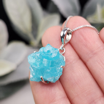 Smithsonite Crystal Pendant, Sterling Silver