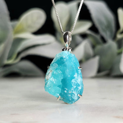 Smithsonite Crystal Pendant, Sterling Silver