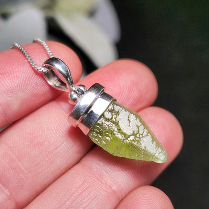 Terminated Peridot Pendant, Sterling Silver