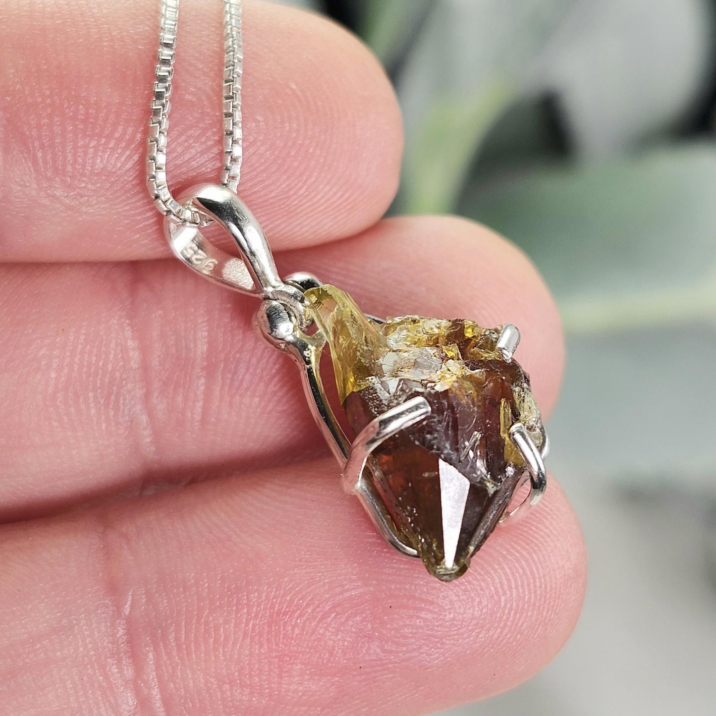 Orange Zincite Pendant