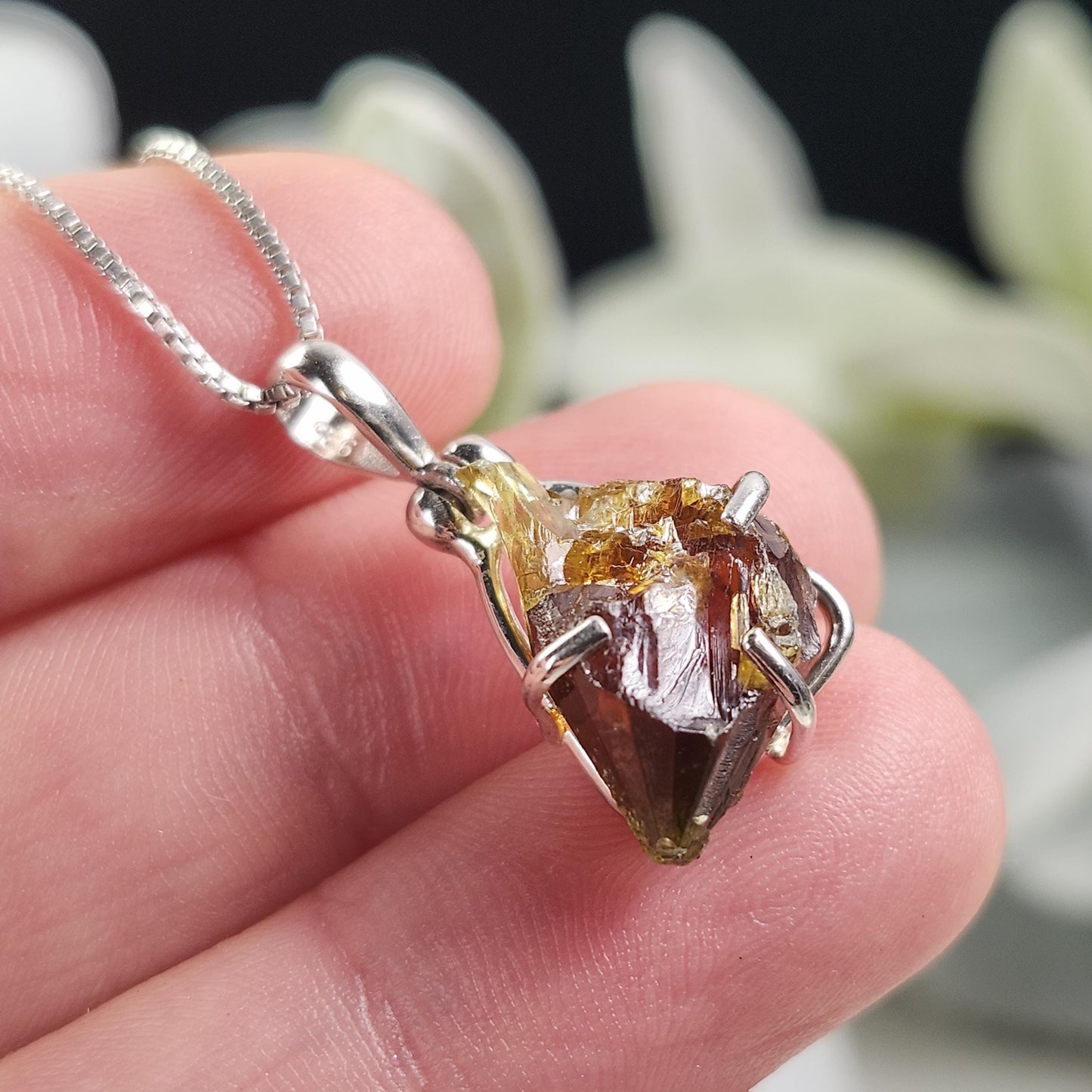 Orange Zincite Pendant