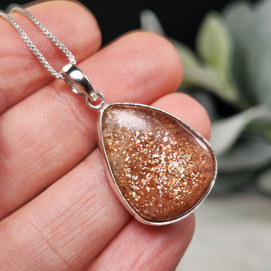 Rainbow Sunstone Pendant
