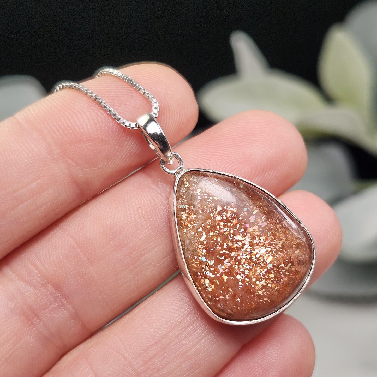Rainbow Sunstone Pendant