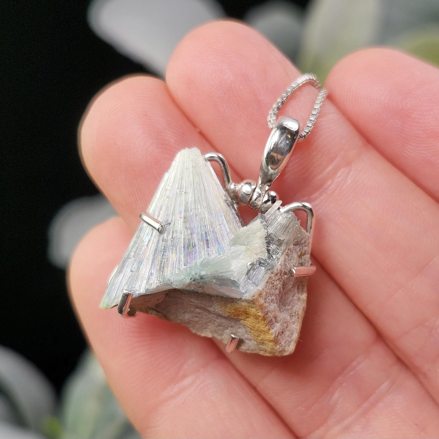 Wavellite Sterling Silver Pendant