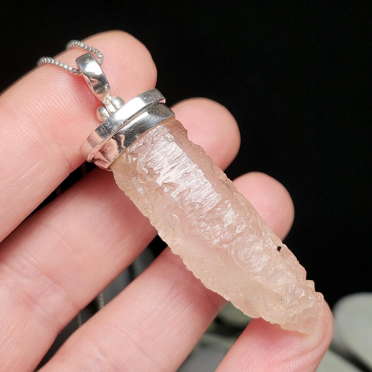 Pink Nirvana Quartz Pendant with Natural HOLE
