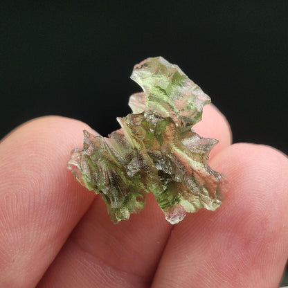 Besednice "Hedgehog" Moldavite 1.73g with Natural HOLE