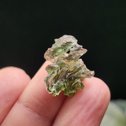 Besednice "Hedgehog" Moldavite 1.73g with Natural HOLE
