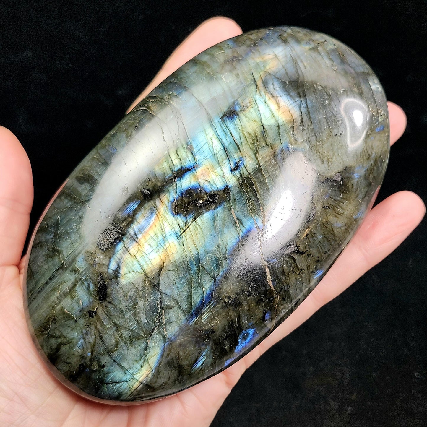 LARGE Labradorite Palm Stone 1lb
