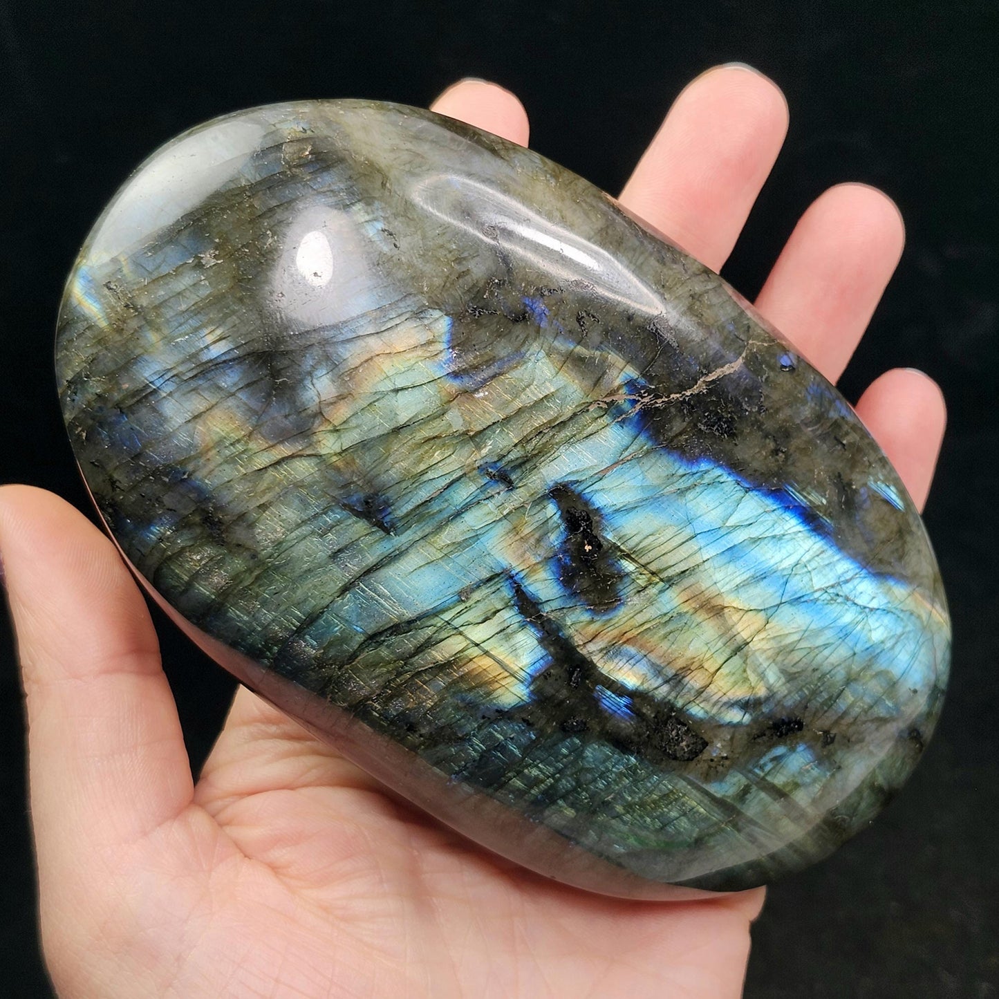 LARGE Labradorite Palm Stone 1lb