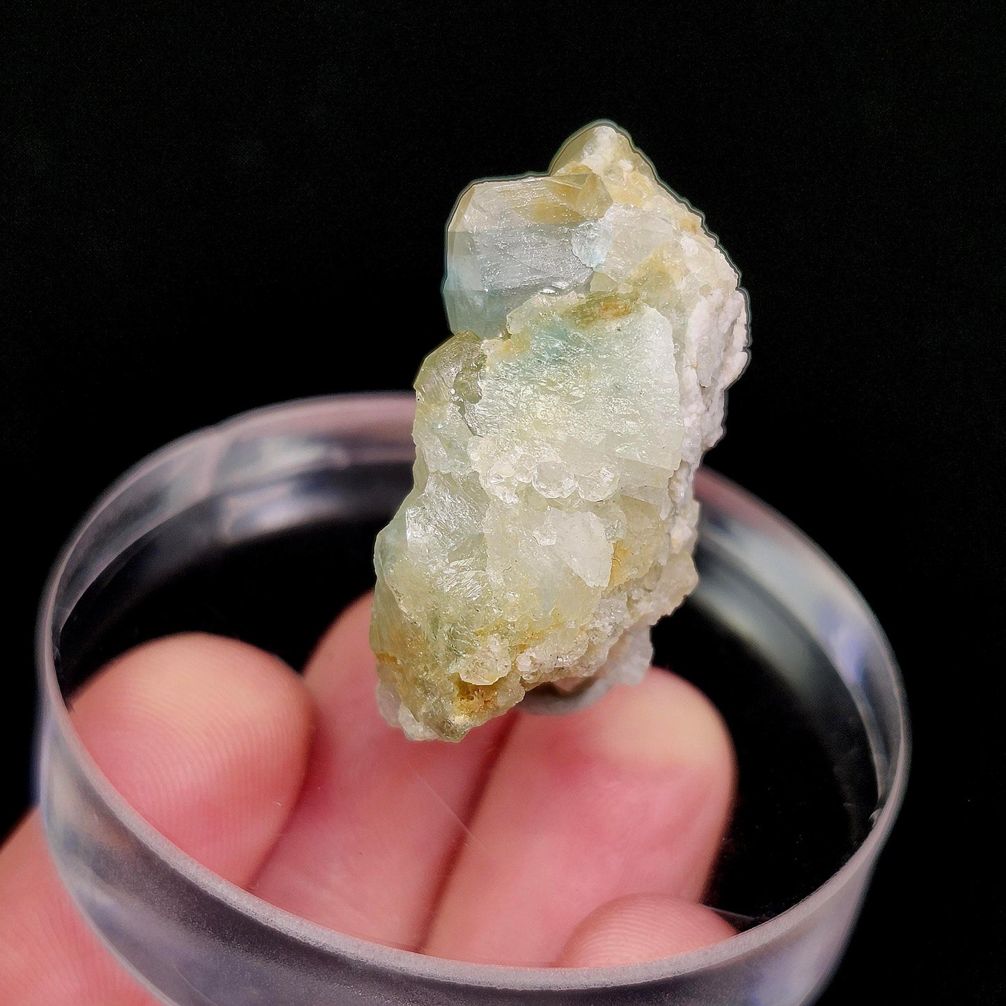 RARE Blue & Gold Euclase Crystal Cluster 14.6g, Brazilian Euclase Specimen