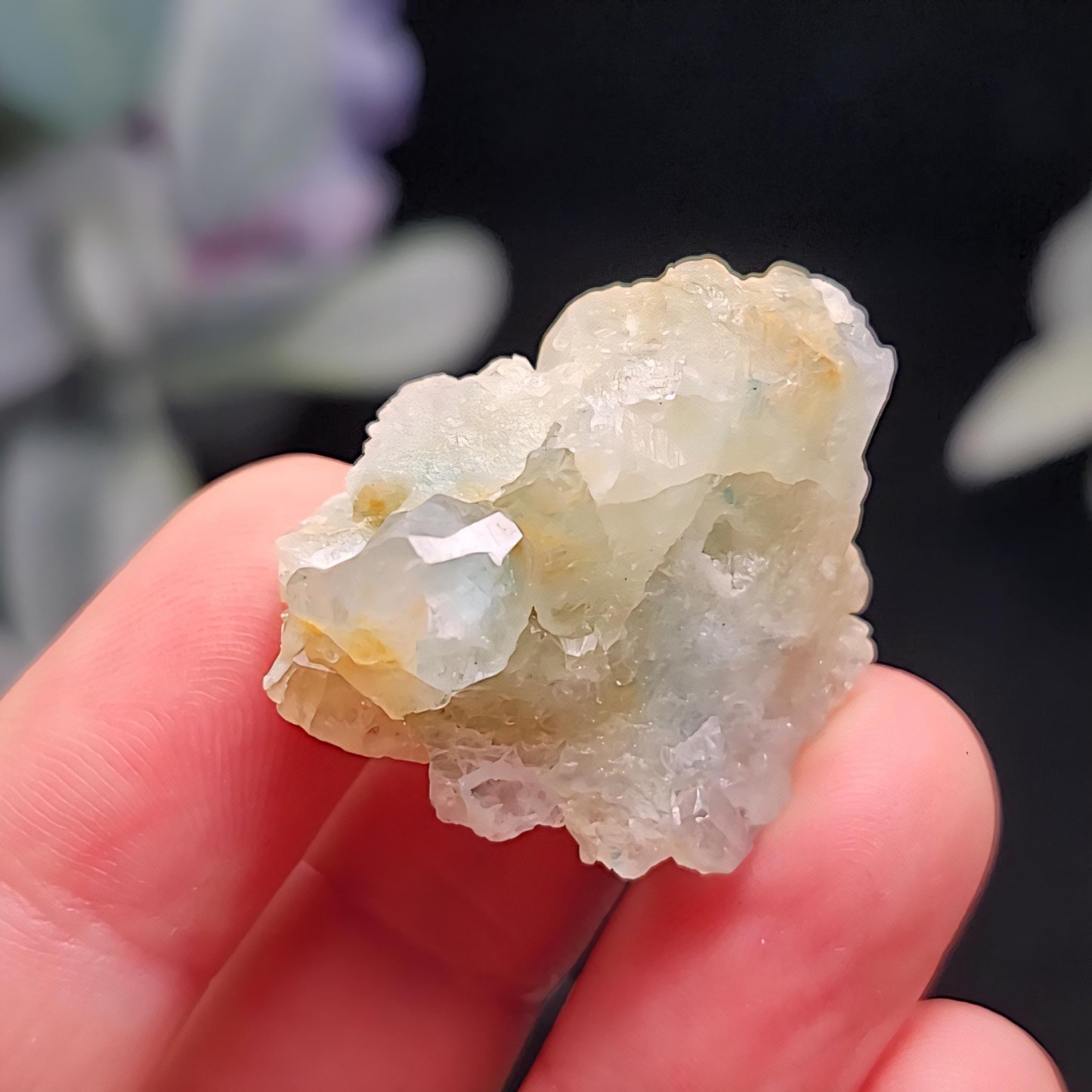 RARE Blue & Gold Euclase Crystal Cluster 14.6g, Brazilian Euclase Specimen