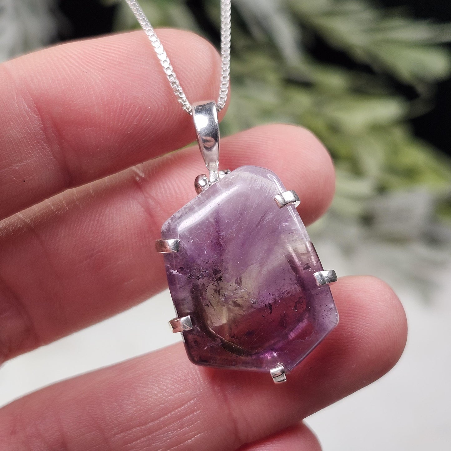 Auralite 23 Crystal Pendant, Sterling Silver