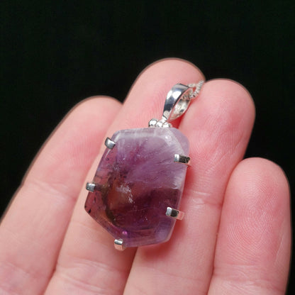 Auralite 23 Crystal Pendant, Sterling Silver