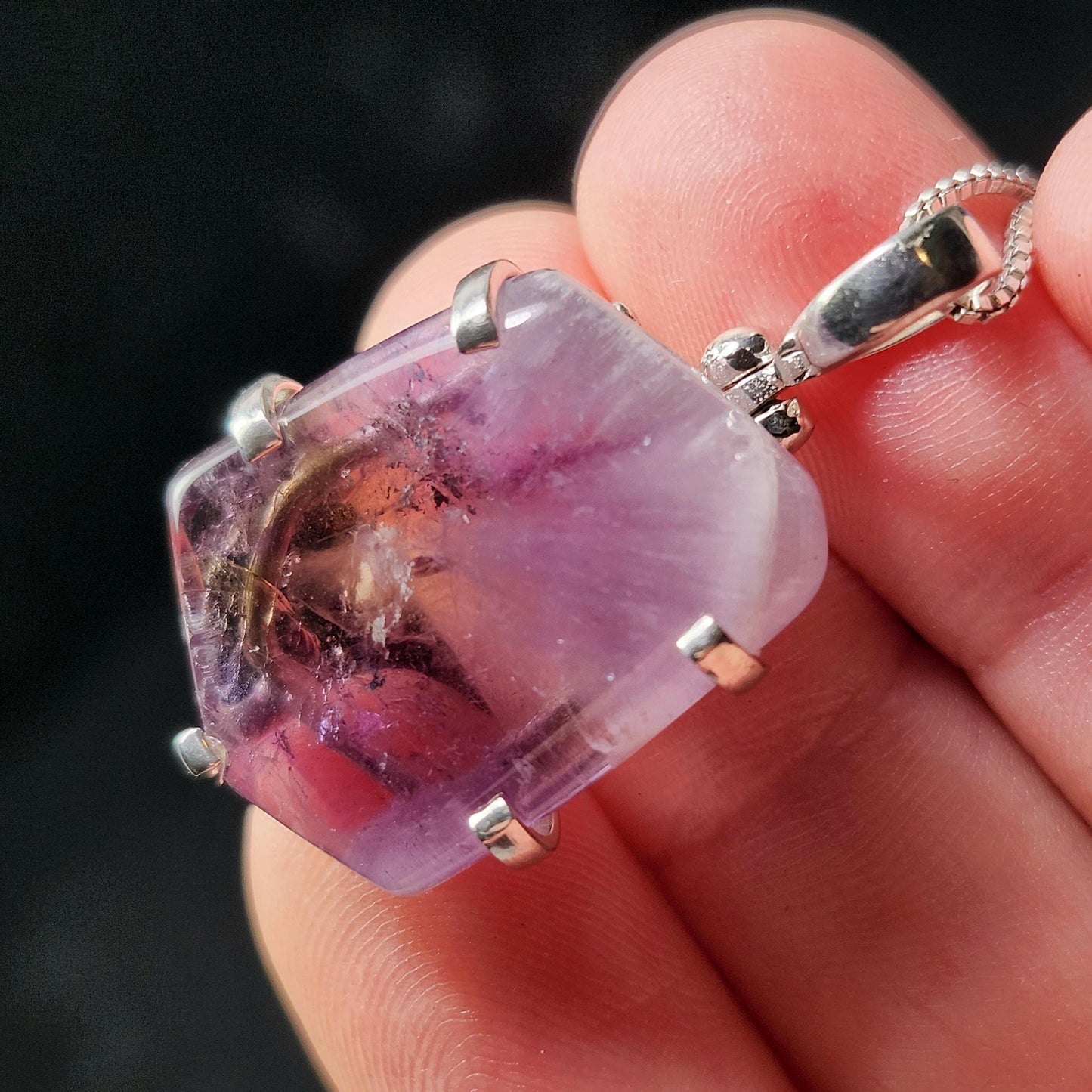 Auralite 23 Crystal Pendant, Sterling Silver