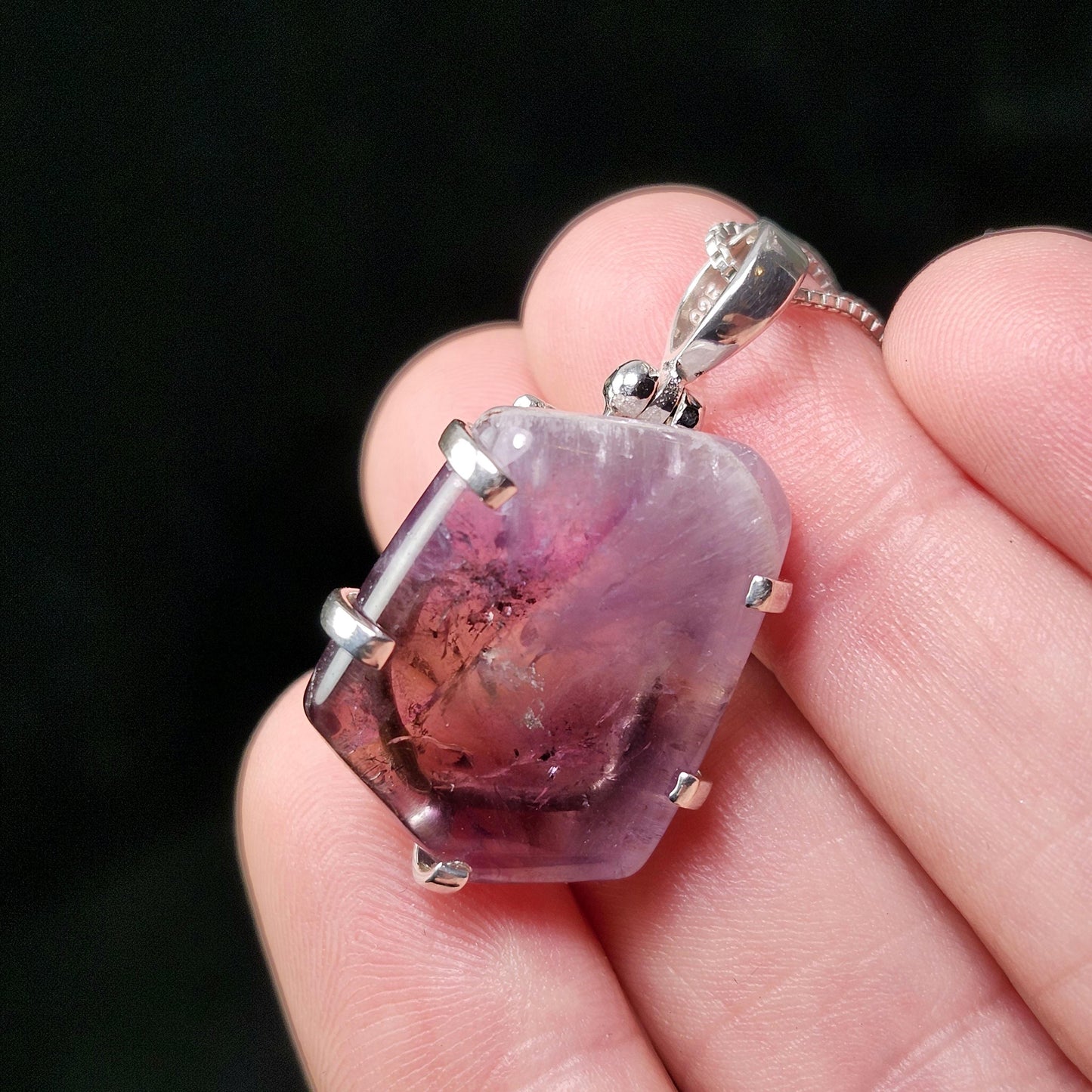 Auralite 23 Crystal Pendant, Sterling Silver