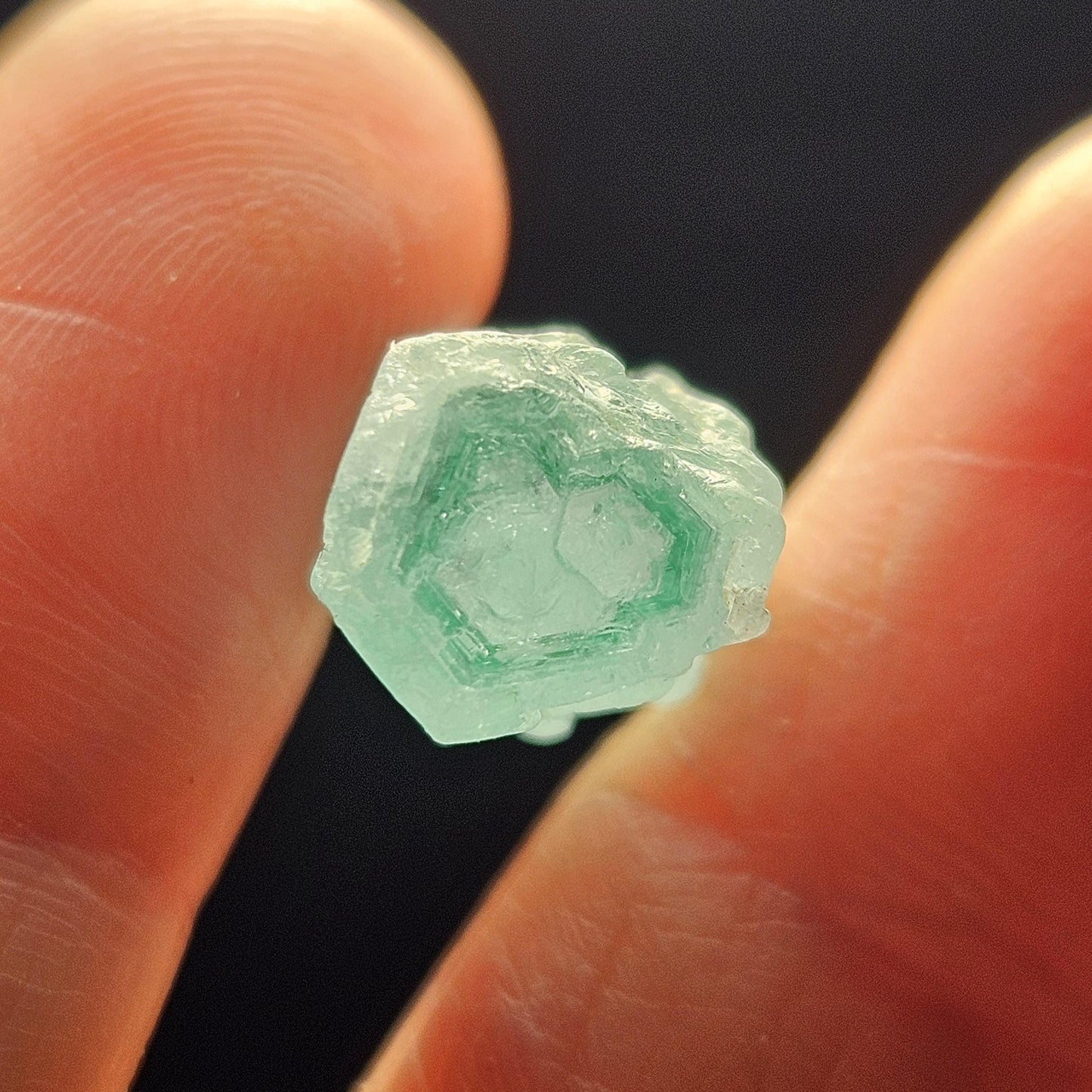 Phantom Aquamarine Crystal 3.8g, Aquamarine & Emerald Raw Specimen