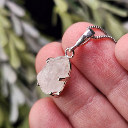 Terminated Phenacite Pendant, Sterling Silver