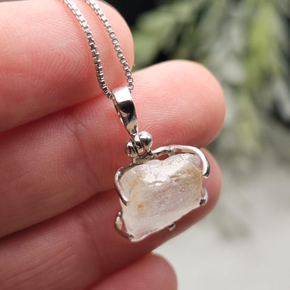 Golden Phenacite Pendant, Sterling Silver