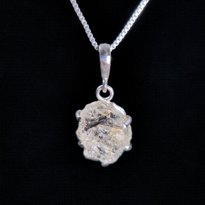 Clear Phenacite Pendant, Sterling Silver