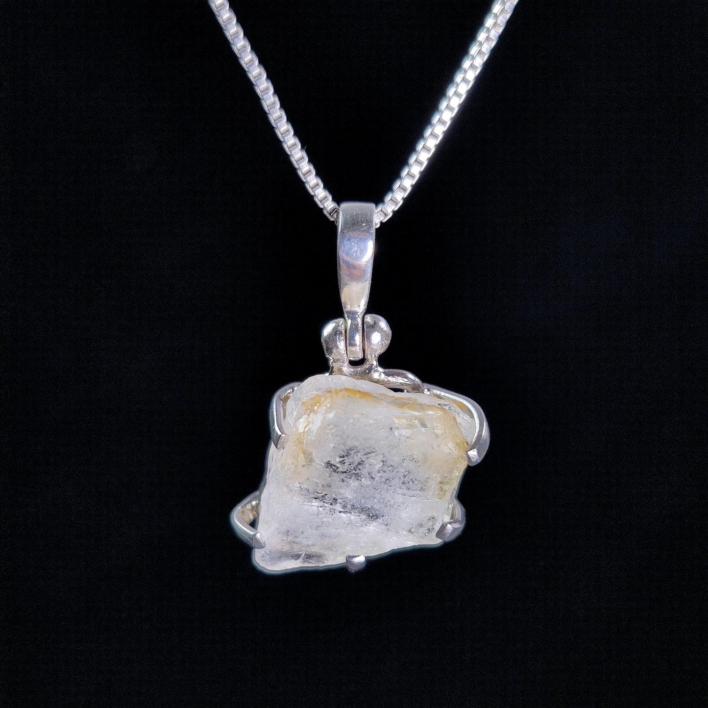 Golden Phenacite Pendant, Sterling Silver