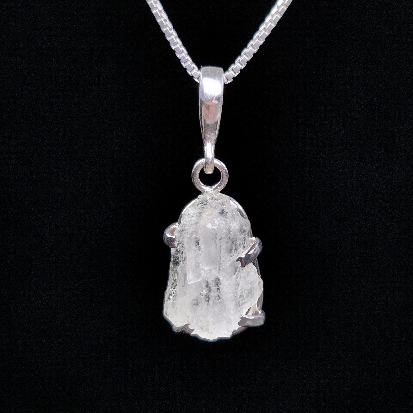 Terminated Phenacite Pendant, Sterling Silver