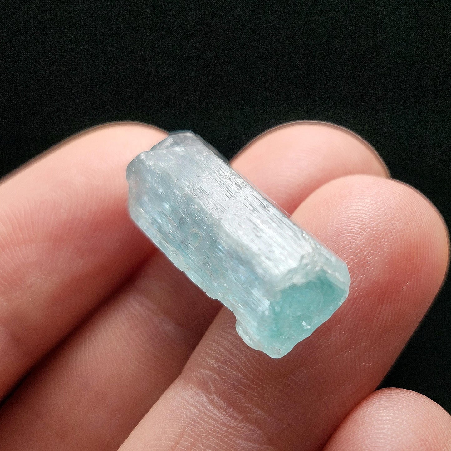 Vanadium Emerald Phantom Crystal 3.8g, Aquamarine & Emerald Raw Specimen