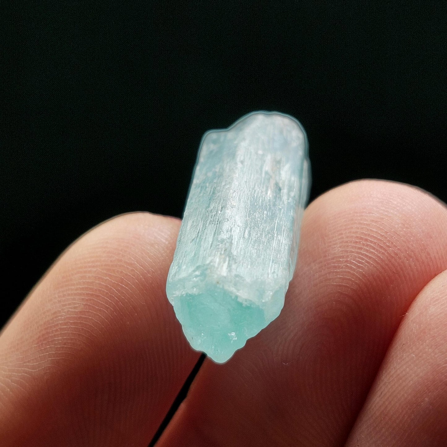 Vanadium Emerald Phantom Crystal 3.8g, Aquamarine & Emerald Raw Specimen