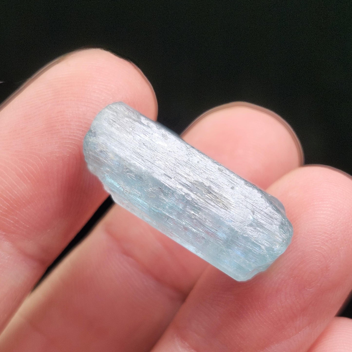 Vanadium Emerald Phantom Crystal 3.8g, Aquamarine & Emerald Raw Specimen