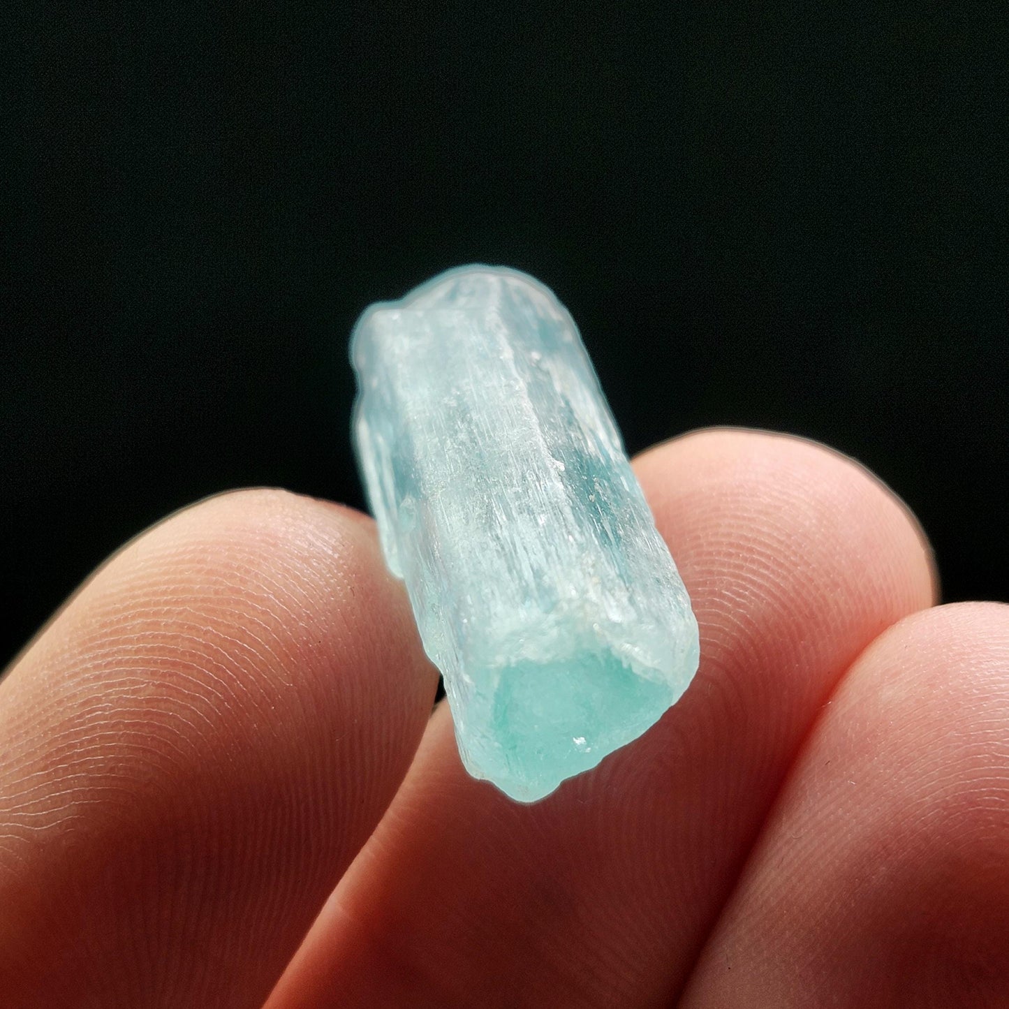 Vanadium Emerald Phantom Crystal 3.8g, Aquamarine & Emerald Raw Specimen
