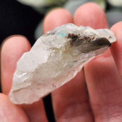 Ajoite Phantom in Quartz Crystal 21.13g, RARE Ajoite in Quartz Stone, Ajoite Specimen from Messina Mine South Africa