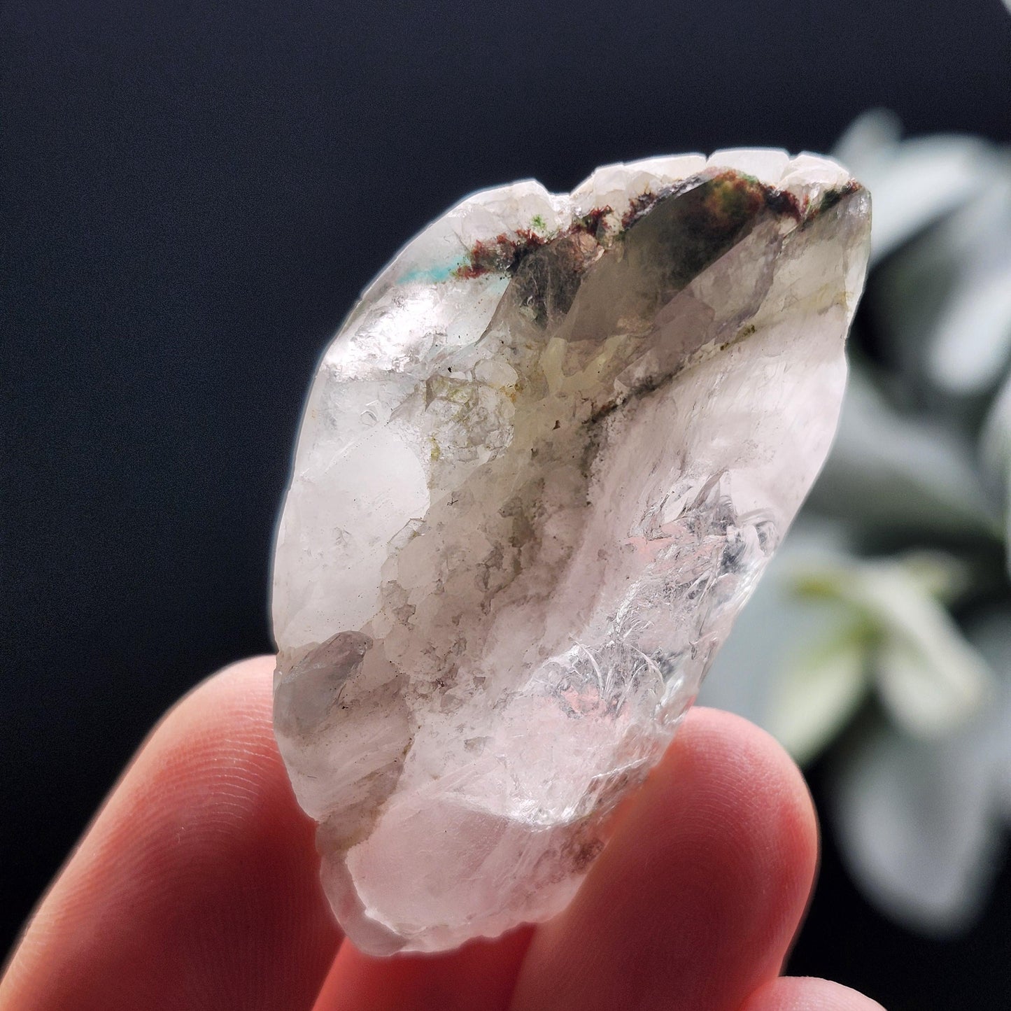 Ajoite Phantom in Quartz Crystal 21.13g, RARE Ajoite in Quartz Stone, Ajoite Specimen from Messina Mine South Africa