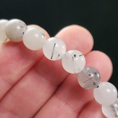 Black Tourmaline in Quartz Bracelet