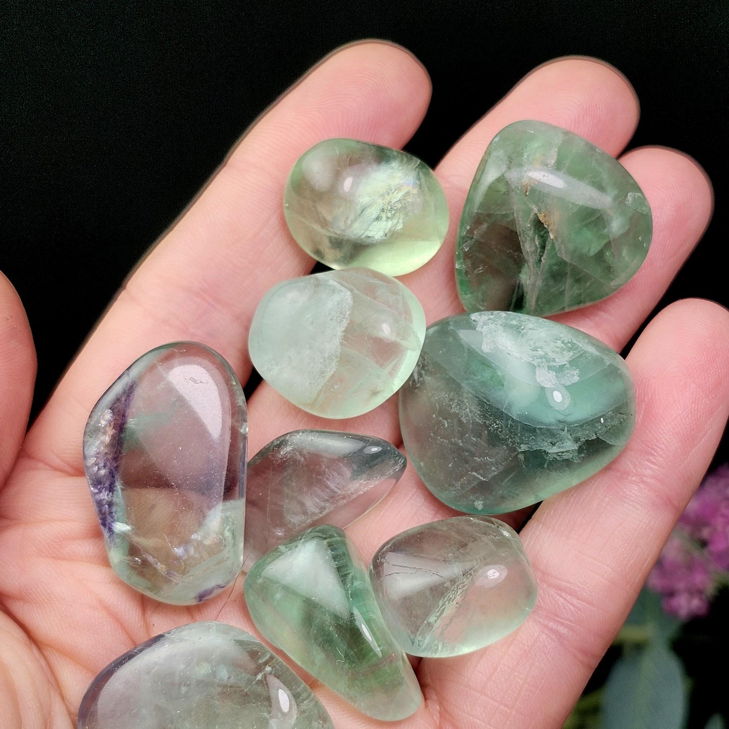 Green Fluorite Tumbled Crystal