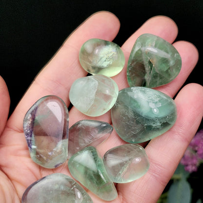 Green Fluorite Tumbled Crystal