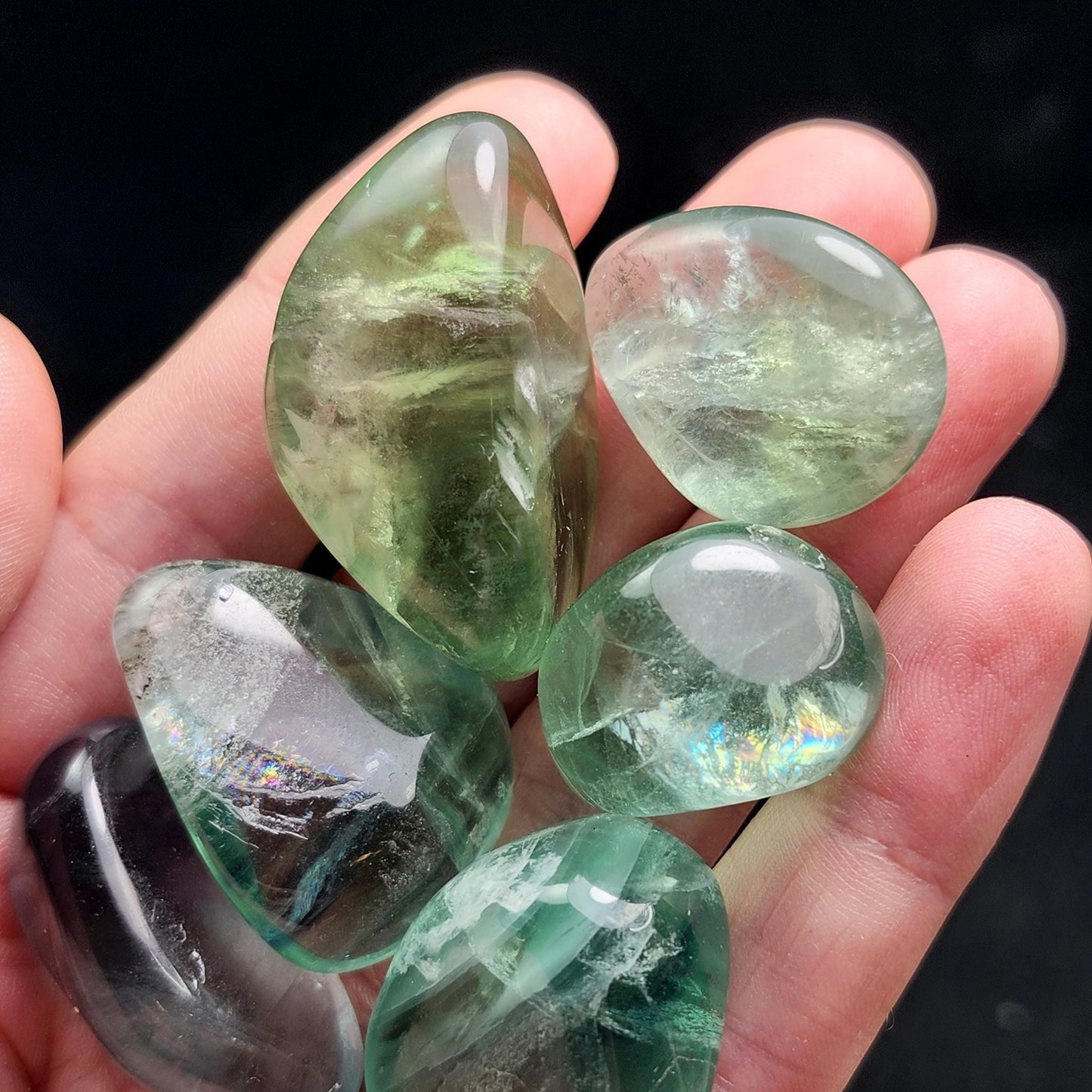 Green Fluorite Tumbled Crystal