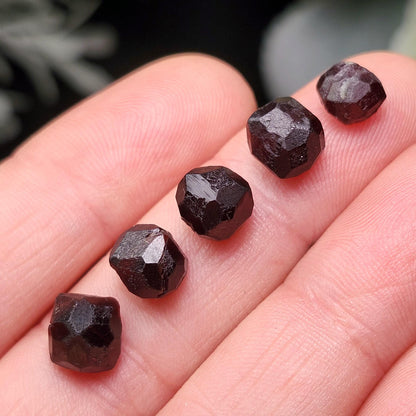 Cherry Garnet Dodecahedron Crystal (5