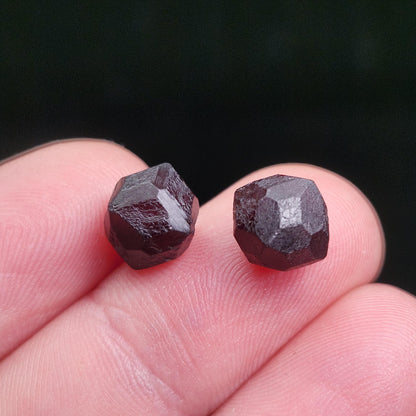 Cherry Garnet Dodecahedron Crystal (5
