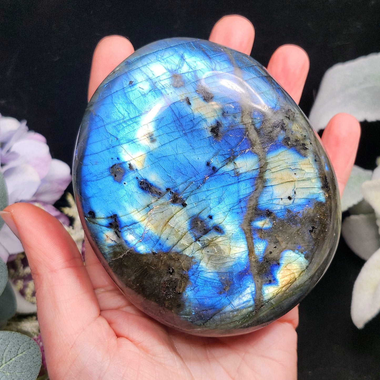 LARGE Labradorite Palm Stone 1lb