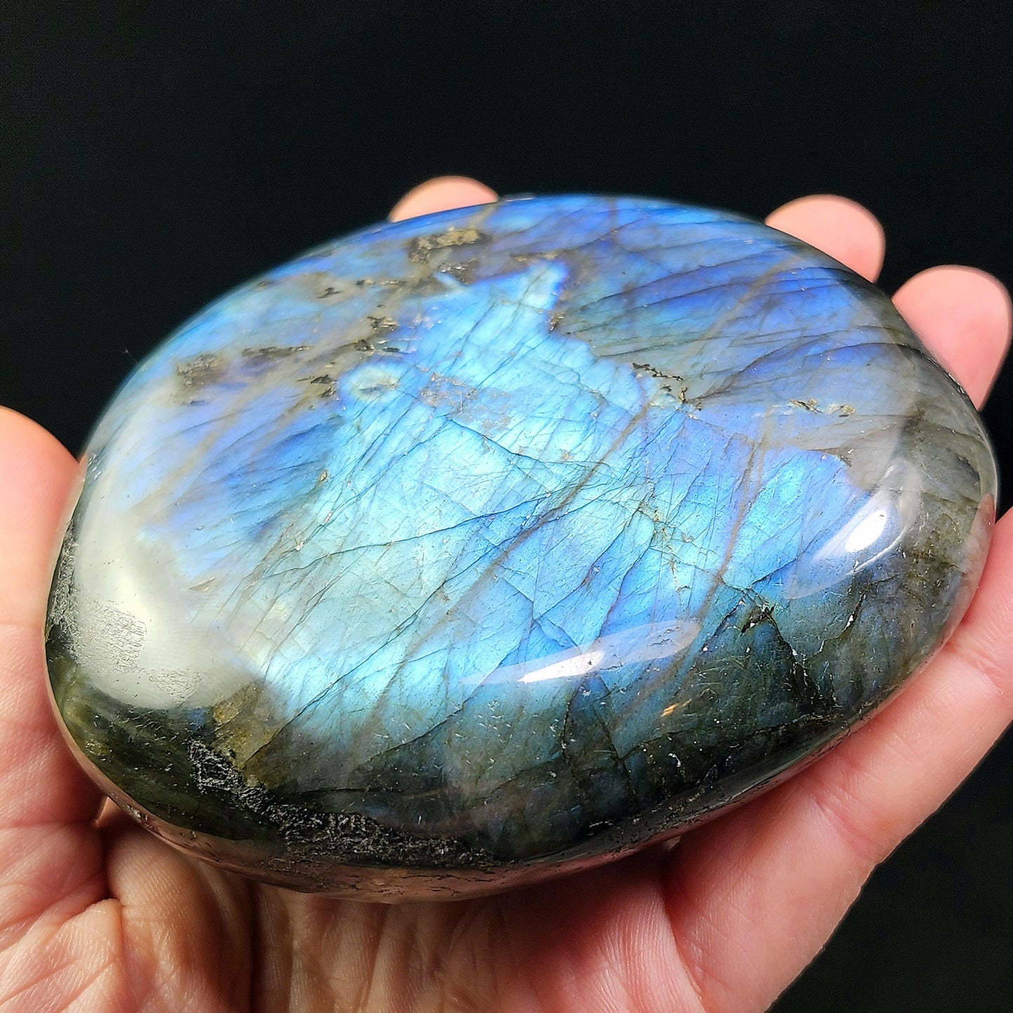 LARGE Labradorite Palm Stone 403g