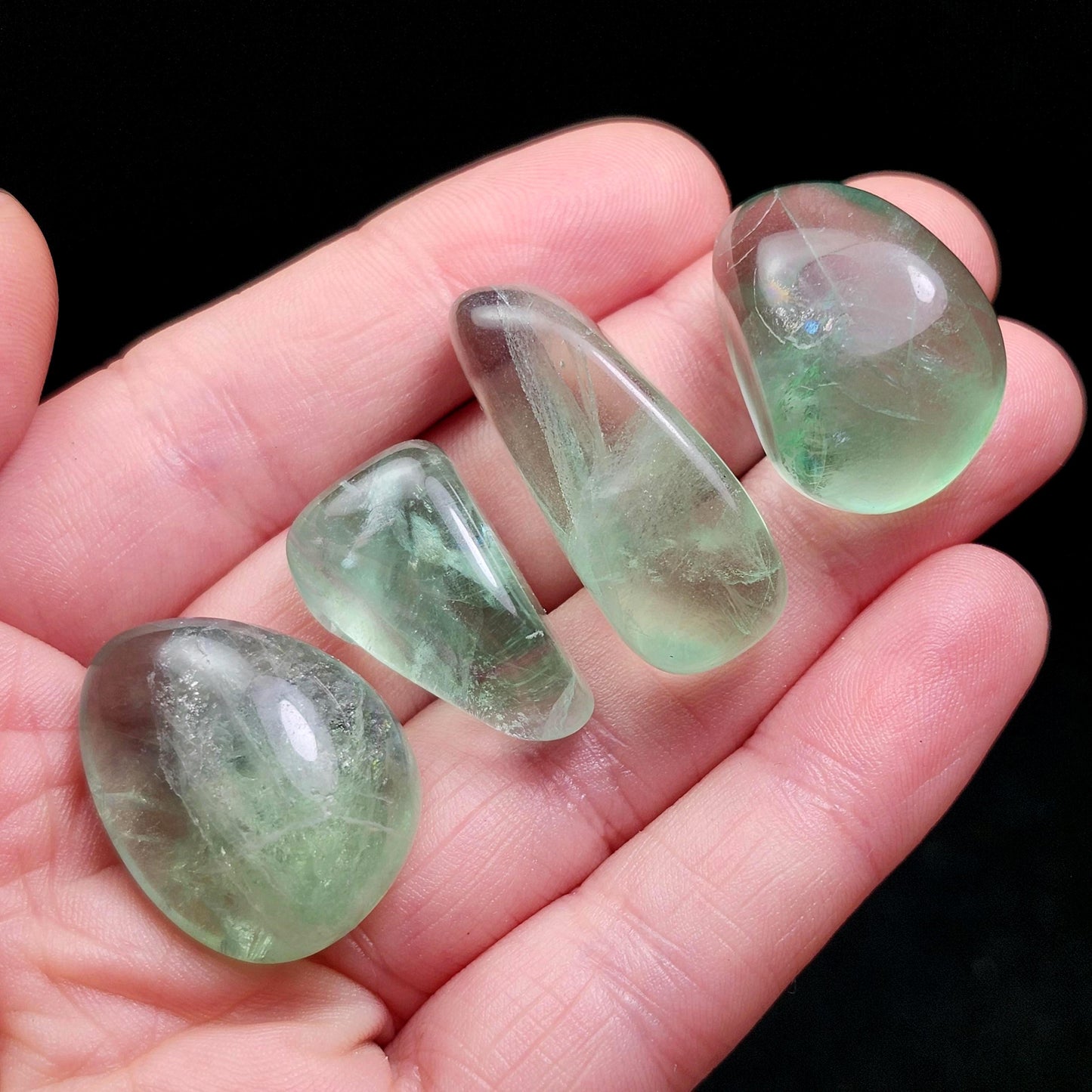 Green Fluorite Tumbled Crystal