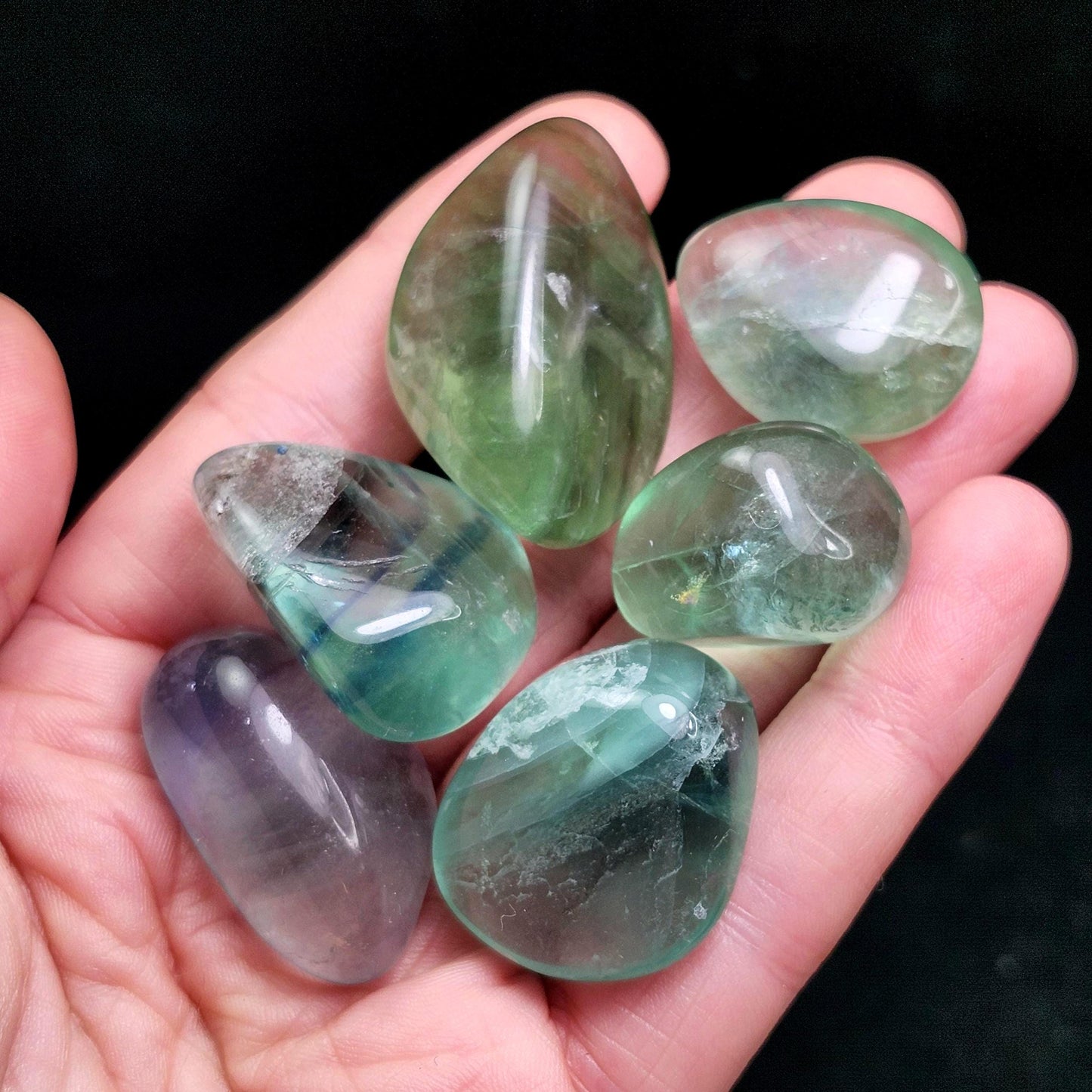Green Fluorite Tumbled Crystal