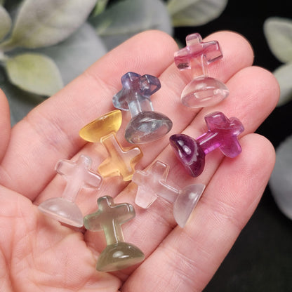 Rainbow Fluorite Cross