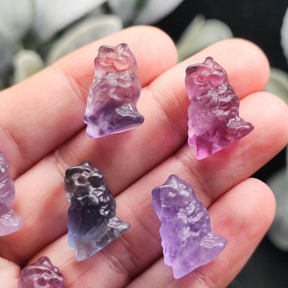 Rainbow Fluorite Owl