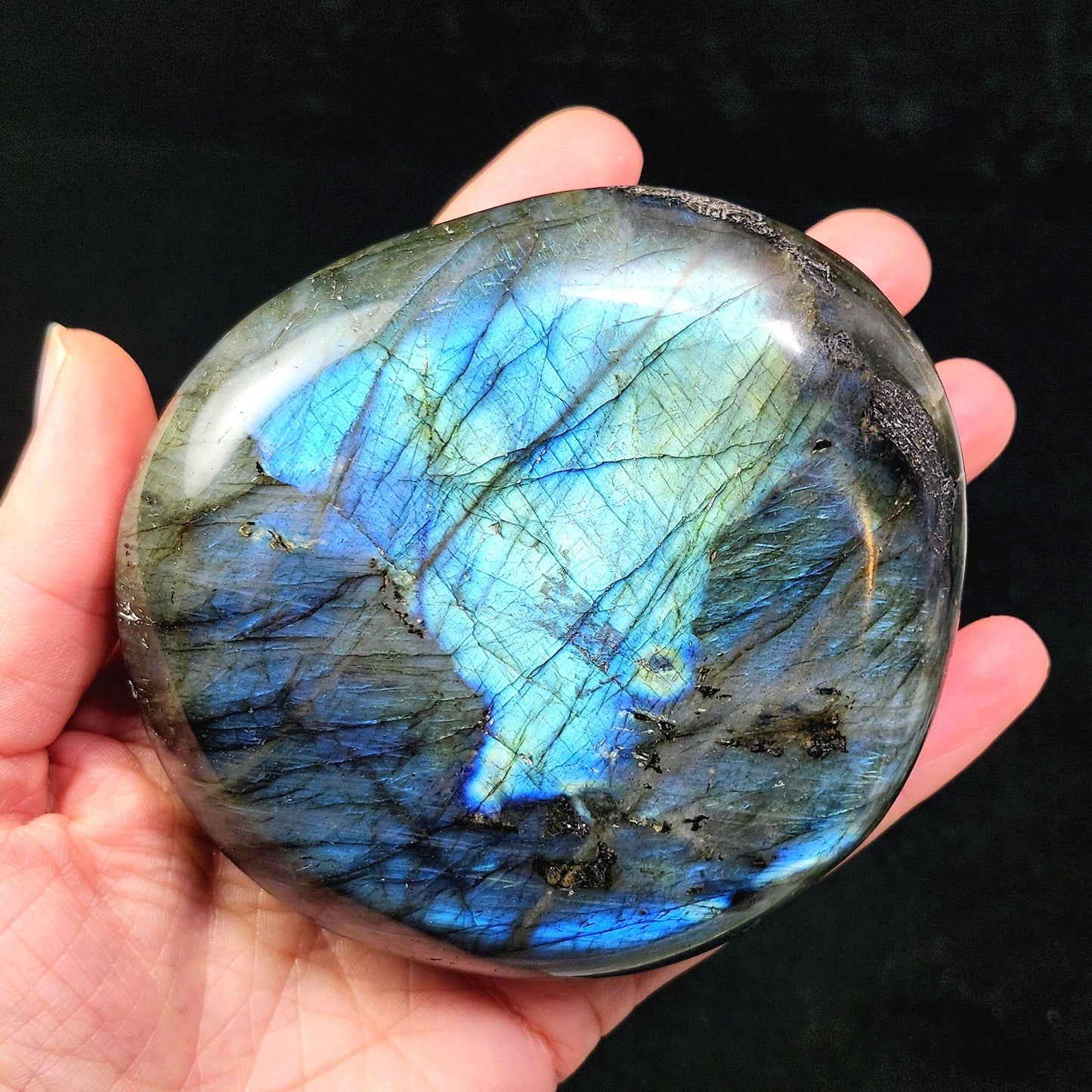 LARGE Labradorite Palm Stone 403g